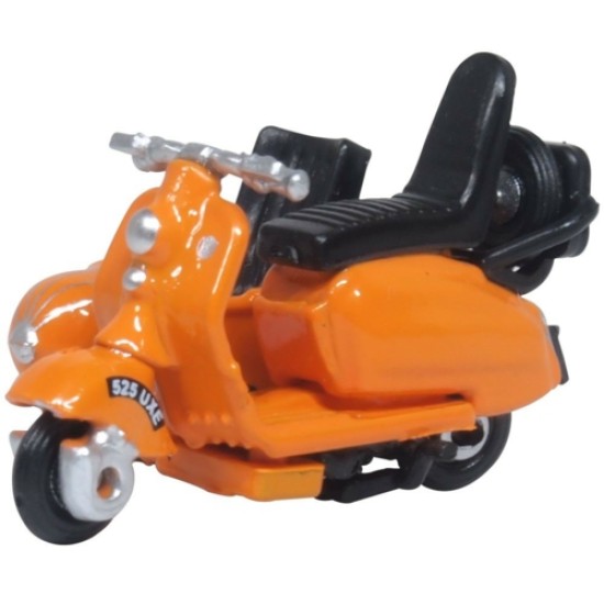 1/76 SCOOTER AND SIDECAR ORANGE 76SC003