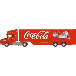 1/76 SCANIA T CAB BOX TRAILER COCA COLA NEW XMAS LIVERY