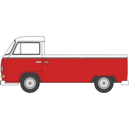 1/76 VW BAY WINDOW PICK UP POPPY RED/WHITE
