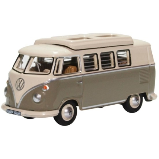 1/76 VW T1 CAMPER MOUSE GREY/PEARL WHITE