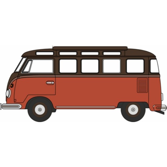 1/76 VW T1 SAMBA BUS SEALING WAX RED/CHESTNUT BROWN