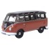1/76 VW T1 SAMBA BUS SEALING WAX RED/CHESTNUT BROWN 76VWS012