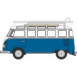 1/76 VW T1 SAMBA BUS/SURFBOARDS GULF BLUE/WHITE