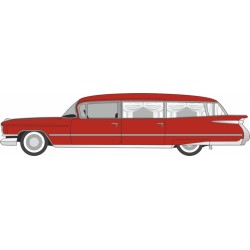 1/87 1959 CADILLAC MILLER-METEOR FUTURA LIMOUSINE SEMINOLE RED