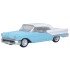 1/87 BANFF BLUE/ALCAN WHITE OLDSMOBILE 88 CONVERTIBLE 1957 (ROOF UP)