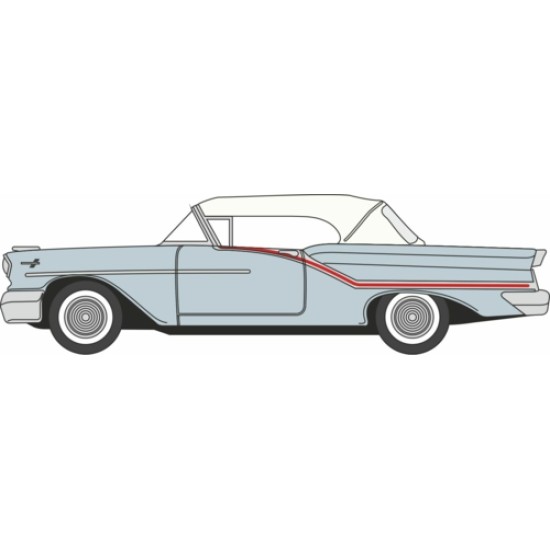 1/87 1957 OLDSMOBILE 88 CONVERTIBLE (CLOSED) JUNEAU GRAY/ACCENT RED/WHITE