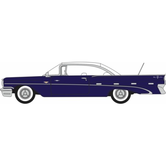 1/87 1959 PONTIAC BONNEVILLE COUPE CONCORDE BLUE METALLIC/WHITE