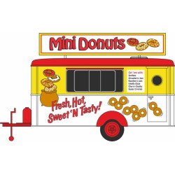 1/87 MOBILE TRAILER MINI DONUTS 1/87 MOBILE TRAILER MINI DONUTS