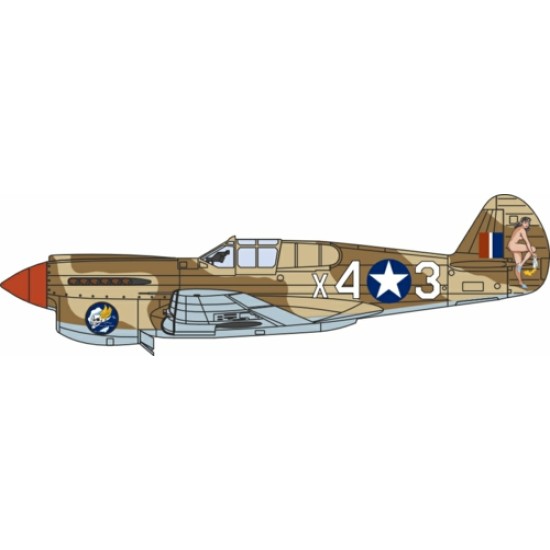 1/72 1943 CURTISS P40-F WARHAWK X43 - MISS MEMPHIS - N.AFRICA