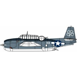 1/72 GRUMMAN AVENGER WHITE 83 BLOPSY COMPOSITE SQN.76 USS PETROF BAY 1945