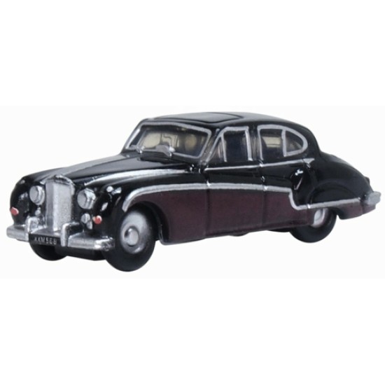 N GAUGE JAGUAR MK8/9 BLACK/IMPERIAL MAROON