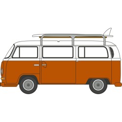 N GAUGE VW T2 BAY WINDOW BUS/SURFBOARDS SIGNAL ORANGE/WHITE