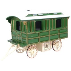 1/87 SHOWMANS LIVING WAGON GREEN/CREAM SLW001