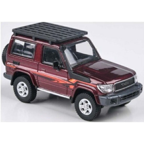 1/64 TOYOTA LAND CRUISER 71 RED W/ROOF RACK 2014 (RHD)