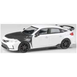 PAR65590 - 1/64 HONDA CIVIC TYPE R FL5 WHITE 2023 WITH CARBON PARTS (RHD)