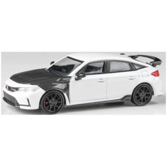 PAR65590 - 1/64 HONDA CIVIC TYPE R FL5 WHITE 2023 WITH CARBON PARTS (RHD)
