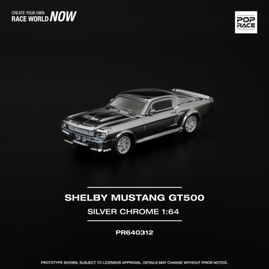 1/64 SHELBY MUSTANG GT500 - SILVER CHROME PR640312 1/64 SHELBY MUSTANG GT500 - SILVER CHROME PR640312