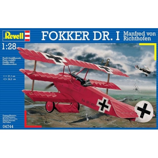 1/28 FOKKER DR.I RICHTHOFEN (PLASTIC MODEL KIT) 04744