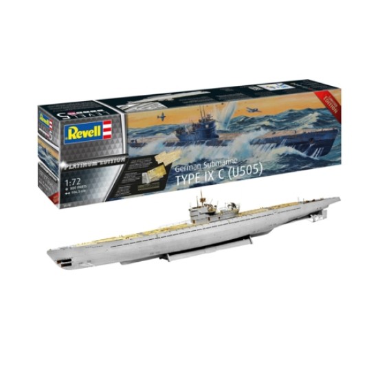 1/72 GERMAN SUBMARINE TYPE IX C/40 PLATINUM EDITION (PLASTIC KIT)