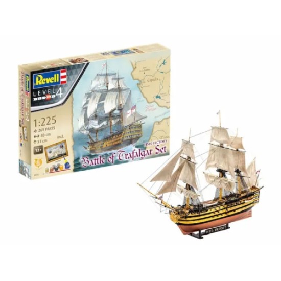 1/225 BATTLE OF TRAFALGAR GIFT SET (PLASTIC KIT)