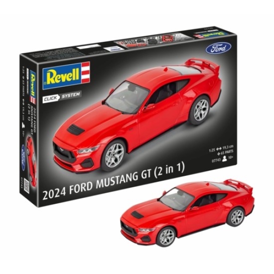 1/25 2024 FORD MUSTANG GT (EASY-CLICK) (PLASTIC KIT) 1/25 2024 FORD MUSTANG GT (EASY-CLICK) (PLASTIC KIT)