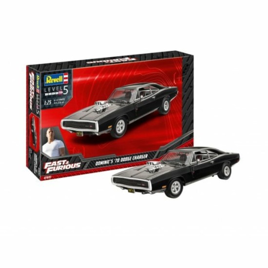 R67693 - 1/25 MODEL SET DOMINIC'S 1970 DODGE CHARGER (FAST AND FURIOUS) (PLASTIC KIT)