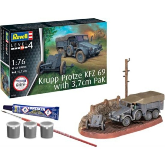 1/76 KRUPP PROTZE KFZ 69 WITH 3.7CM PAK (STARTER KIT) 1/76 KRUPP PROTZE KFZ 69 WITH 3.7CM PAK (STARTER KIT)