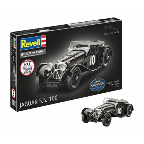 1/32 STARTER KIT JAGUAR S.S. 100 (REVELL CLASSICS) (PLASTIC KIT)