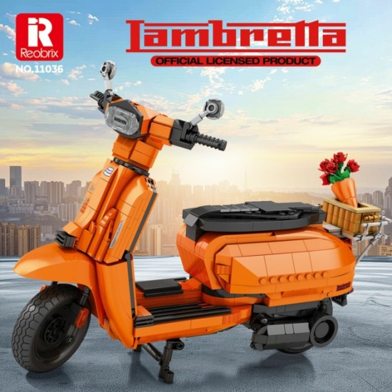 32.7 CM LAMBRETTA V200 SCOOTER ORANGE (1169PCS) 32.7 CM LAMBRETTA V200 SCOOTER ORANGE (1169PCS)