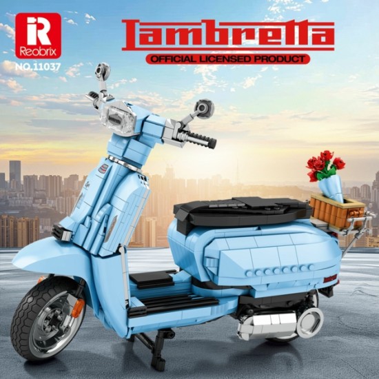 32.7 CM LAMBRETTA V200 SCOOTER BLUE (1169PCS)