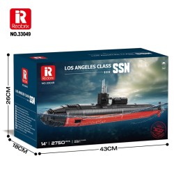 1/250 LOS ANGELES CLASS MILITARY NUCLEAR SUBMARINE (2 988PCS) 1/250 LOS ANGELES CLASS MILITARY NUCLEAR SUBMARINE (2 988PCS)