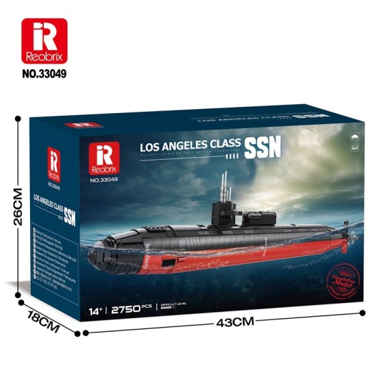 1/250 LOS ANGELES CLASS MILITARY NUCLEAR SUBMARINE (2 988PCS)