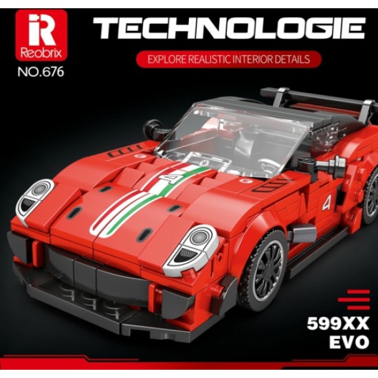 1/24 TEAM RED SPORTS CAR 599 XX (413PCS) 1/24 TEAM RED SPORTS CAR 599 XX (413PCS)