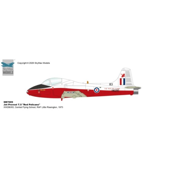 SM7009 - 1/72 JET PROVOST T.5 RED PELICANS - XW290/83, CENTRAL FLYING SCHOOL, RAF LITTLE RISSINGTON, 1973