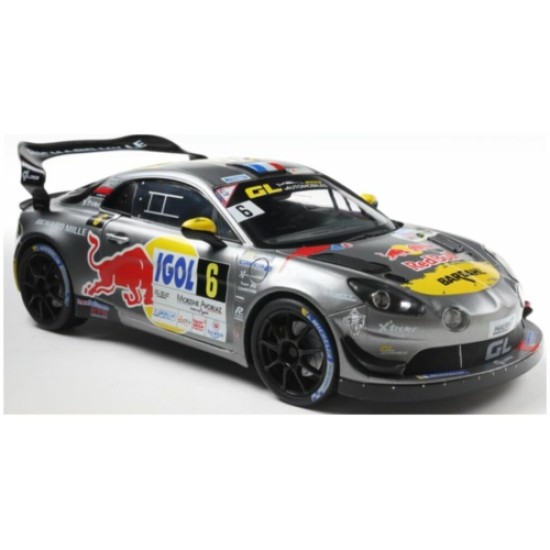 SOL1801630 - 1/18 ALPINE A110 RGT GREY NO.6 S.LOEB/L.GODEY RALLYE DU MONT BLANC 2024 SOL1801630 - 1/18 ALPINE A110 RGT GREY NO.6 S.LOEB/L.GODEY RALLYE DU MONT BLANC 2024