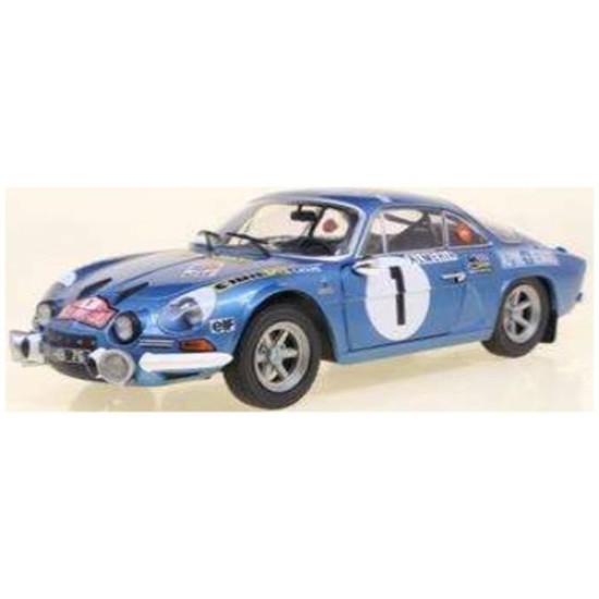 SOL1804210 - 1/18 ALPINE A110 1600S BLUENO.1 THERIER/ROURE RALLYE MONTE CARLO 1972