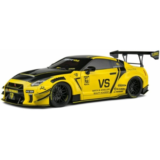 1/18 NISSAN GT-R (R35) W/LIBERTY WALK BODY KIT 2.0 YELLOW 2020 1805809