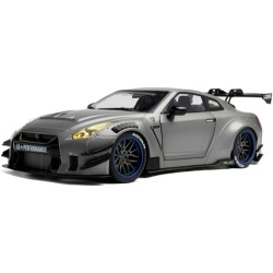 SOL1805815 - 1/18 NISSAN GT-R (R35) W/LIBERTY WALK BODY KIT 2.0 SILVER 2023