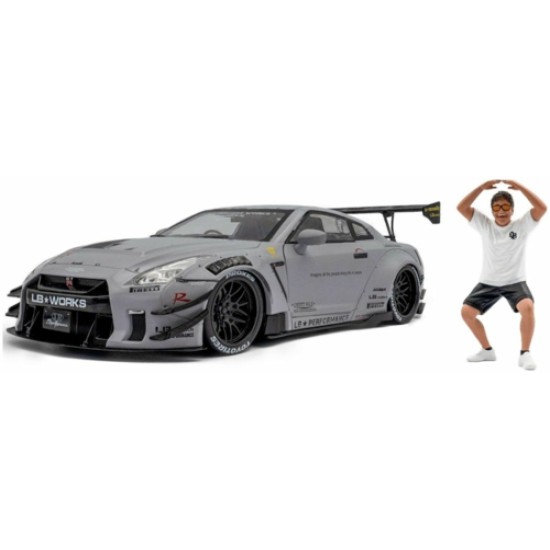 SOL1805821 - 1/18 NISSAN GT-R (R35) WITH LIBERTY WALK BODY KIT TYPE 2.0 GREY 2024 SOL1805821 - 1/18 NISSAN GT-R (R35) WITH LIBERTY WALK BODY KIT TYPE 2.0 GREY 2024
