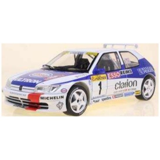 SOL1808305 - 1/18 PEUGEOT 306 MAXI WHITE NO.1 DELECOUR/SAUVAGE RALLYE MONTE CARLO 1996