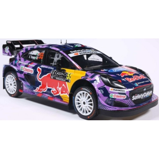SOL1809509 - 1/18 FORD PUMA RALLY1 HYBRID PURPLE NO.55 MCERLEAN/TREACY RALLYE MONTE CARLO 2025 SOL1809509 - 1/18 FORD PUMA RALLY1 HYBRID PURPLE NO.55 MCERLEAN/TREACY RALLYE MONTE CARLO 2025