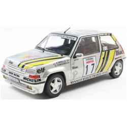 SOL1810005 - 1/18 RENAULT 5 GT TURBO MK2 SILVER NO.17 A.OREILLE TOUR DE CORSE 1989 SOL1810005 - 1/18 RENAULT 5 GT TURBO MK2 SILVER NO.17 A.OREILLE TOUR DE CORSE 1989