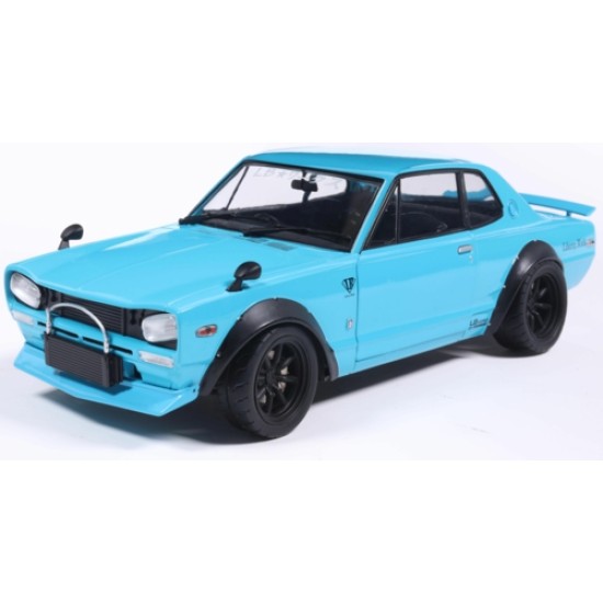 SOL1813005 - 1/18 NISSAN SKYLINE 2000 GT-R (KPGC10) HAKOSUKA LIBERTY WALK BODY KIT BLUE 1970 SOL1813005 - 1/18 NISSAN SKYLINE 2000 GT-R (KPGC10) HAKOSUKA LIBERTY WALK BODY KIT BLUE 1970