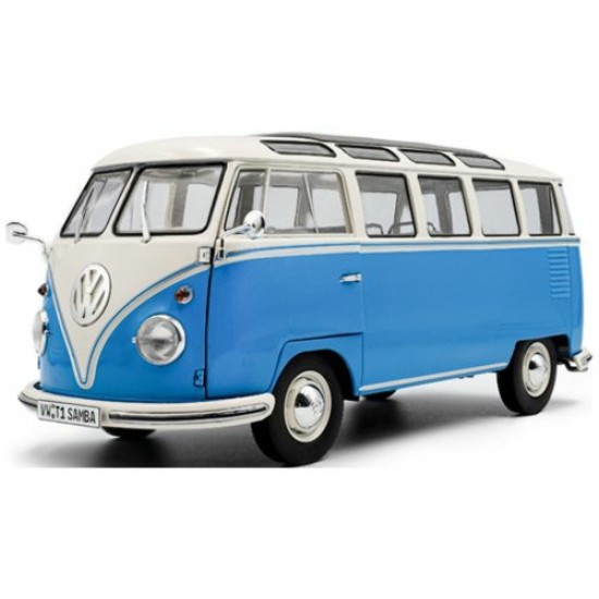 SOL1813401 - 1/18 VW T1 SAMBA BLUE/WHITE 1962 SOL1813401 - 1/18 VW T1 SAMBA BLUE/WHITE 1962