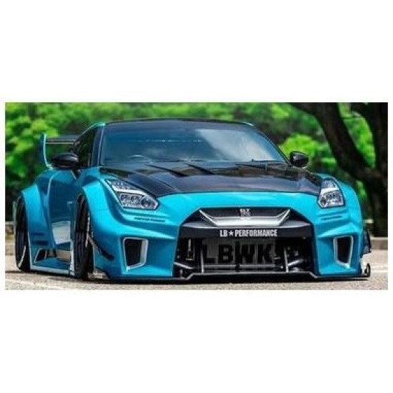 SOL1815602 - 1/18 NISSAN GT-R (R35) LIBERTY WALK SILHOUETTE BODY KIT BLUE METALLIC 2025