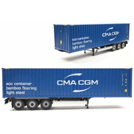 SOL2400507 - 1/24 CONTAINER TRAILER BLUE 2024 SOL2400507 - 1/24 CONTAINER TRAILER BLUE 2024