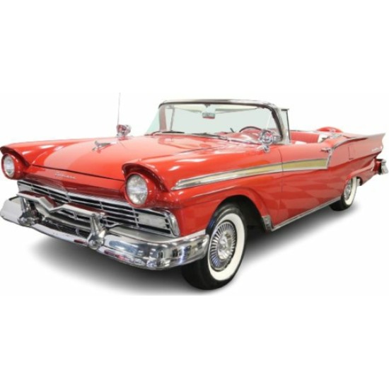 SUNH1347 - 1/18 FORD FAIRLANE 500 SKYLINER FLAME RED 1957