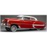 SUNH1722 - 1/18 CHEVROLET BEL AIR HARD TOP COUPE LOWRIDER - RED (WITH MOVABLE SUSPENSION) 1954