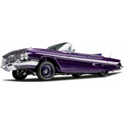 SUNH2111 - 1/18 CHEVROLET IMPALA 1961 OPEN CONVERTIBLE LOWRIDER PURPLE WITH MOVABLE SUSPENSION SUNH2111 - 1/18 CHEVROLET IMPALA 1961 OPEN CONVERTIBLE LOWRIDER PURPLE WITH MOVABLE SUSPENSION