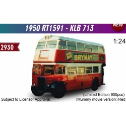 SUNH2930 - 1/24 AEC REGENT III - RT1591 - KLB 713 1950 - LONDON TRANSPORT - MUMMY MOVIE VERSION SUNH2930 - 1/24 AEC REGENT III - RT1591 - KLB 713 1950 - LONDON TRANSPORT - MUMMY MOVIE VERSION